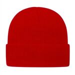 In Stock Knit Cap with Cuff - True Red