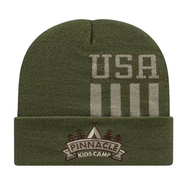 Main Product Image for Embroidered In Stock Patriotic Knit Cap with Cuff