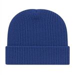 In Stock Ribbed Knit Cap with Cuff - True Royal Blue