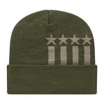 In Stock Stars and Stripes Knit Cap with Cuff -  