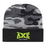 Buy Embroidered Urban Camo Knit Cap with Cuff