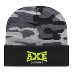 Buy Embroidered Urban Camo Knit Cap With Cuff