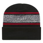 In Stock Variegated Striped Knit Cap with Cuff -  