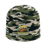 Buy Custom Embroidered Vintage Tiger Camo Knit Beanie