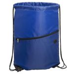 Incline Drawstring Backpack with Zipper - Reflex Blue