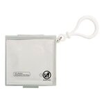 Individual Wet Wipes in Square Plastic Container & Carabiner - Frost