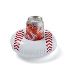 Inflatable Baseball Floating Coaster - White-red