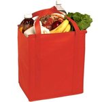Insulated Large Non-Woven Grocery Tote - Red