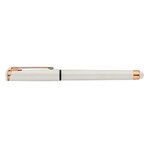 Islander Pearl Rose Gold Stylus Gel Pen - ColorJet - White