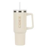 Izzy 40 oz. Steel/PP Travel Mug - Cream