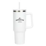 Izzy 40 oz. Steel/PP Travel Mug - White