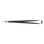 JH Polyester Lanyard With J-Hook - Navy Blue