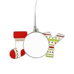 Joy Holiday Ornament w/Full Color Imprint - Nickel