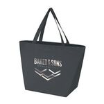 Julian - Non-Woven Shopping Tote Bag - Metallic imprint - Black