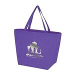 Julian - Non-Woven Shopping Tote Bag - Metallic imprint - Purple