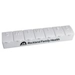 Jumbo 7 Day Pill Case - White