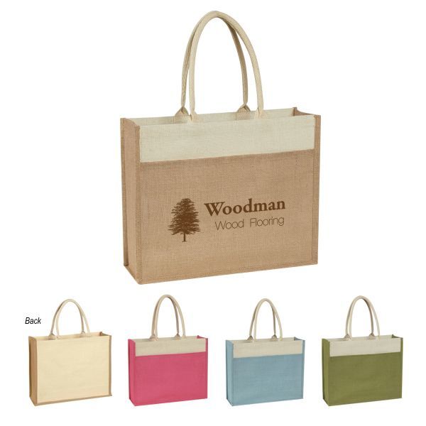 Main Product Image for Imprinted Jute Tote Bag With Front Pocket