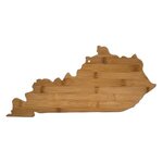 Kentucky State Shaped Bamboo Serving and Cutting Board - Brown