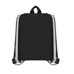 Klondike - 210D Polyester Drawstring Bag - Full Color - Black