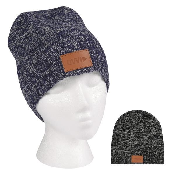 Main Product Image for Knit Beanie With Leather Tag