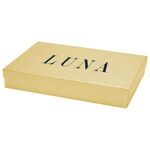 Kraft Jewelry Boxes - Gold Linen