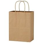 Kraft Paper Brown Shopping Bag - 8" x 10-1/4" -  