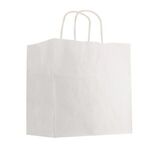 Kraft Paper White Shopping Bag - 10" x 10" -  