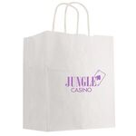 Buy Printed Kraft Paper White Shopping Bag - 13" x 17"