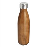 Kula - 17 oz. Woodtone Stainless Steel Bottle - Brown-orange