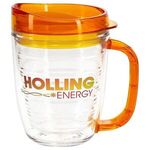 Lakeshore 12 oz Tritan™ Mug with Translucent Handle  Lid - Clear Orange