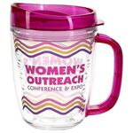 Lakeshore 12 oz Tritan™ Mug with Translucent Handle  Lid - Clear Pink