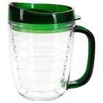 Lakeshore 12 oz. Tritan  Mug with Translucent Handle + Lid - Clear Dark Green