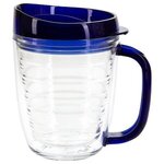 Lakeshore 12 oz. Tritan  Mug with Translucent Handle + Lid - Clear Navy Blue