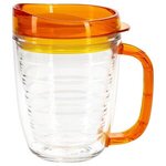 Lakeshore 12 oz. Tritan  Mug with Translucent Handle + Lid - Clear Orange