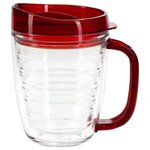 Lakeshore 12 oz. Tritan  Mug with Translucent Handle + Lid - Clear Red