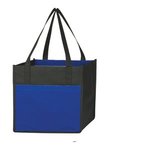 Lami-Combo Shopper Tote Bag - Black With Royal