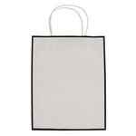Laminated Paper Gift Bag - White with Black