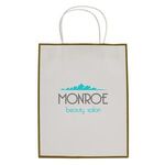 Laminated Paper Gift Bag - White With Gold