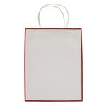 Laminated Paper Gift Bag - White with Red