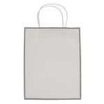 Laminated Paper Gift Bag - White With Silver