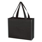 Laminated Reflective Non-Woven Shopper Bag - Black