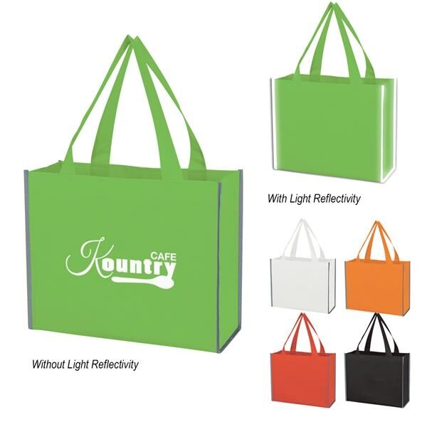 Main Product Image for Custom Printed Laminated Reflective Non-Woven Shopper Bag