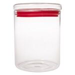 Lancaster Glass Container With Lid - Red