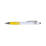 Landon Incline Stylus Pen - White With Yellow
