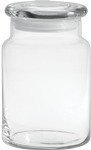 Large Apothecary Jar with Flat Lid - Clear