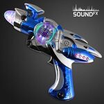 Buy Blue Light Up Sound Effects Gun with Spinning Globe