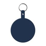 Large Circle Flexible Key Tag - Dark Blue