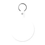 Large Circle Flexible Key Tag - White