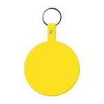 Large Circle Flexible Key Tag - Yellow