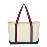 Large Cotton Canvas Admiral Tote Bag -  